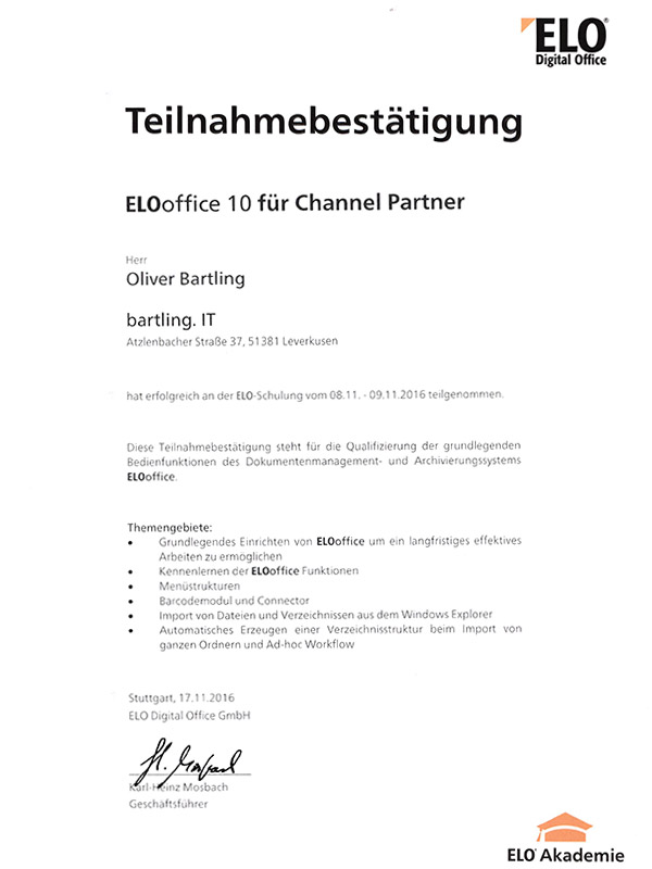 ELO Office 10 Channel Partner