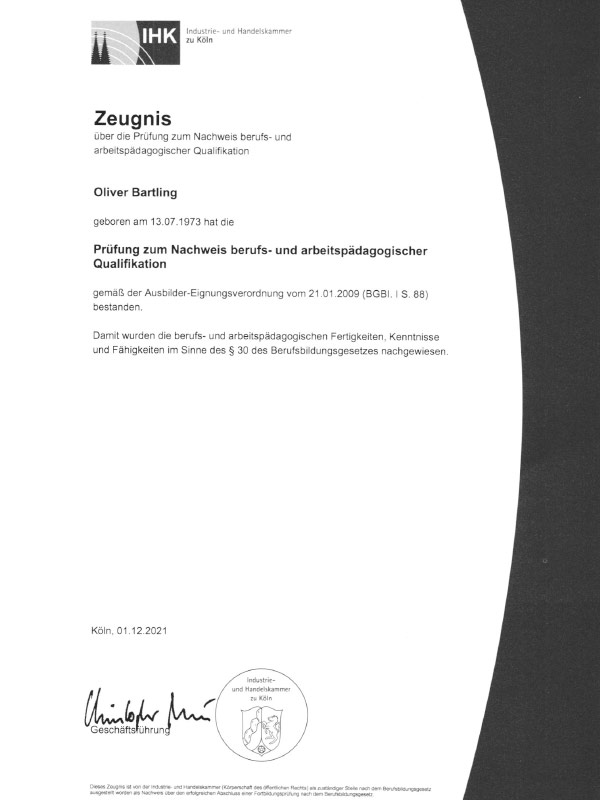 IHK Ausbildernachweis